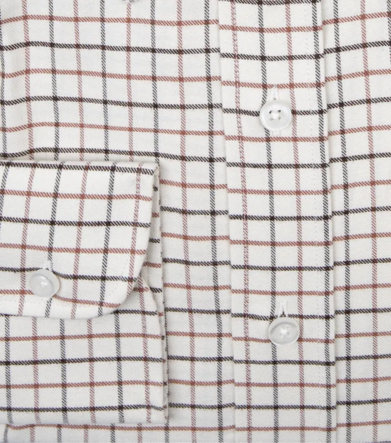 Bügelleichtes, schlichtes weißes Popeline-Hemd