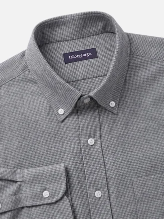 Graues Mini-kariertes Flanell hemd