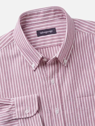 Gestreifte Rot Oxford Hemd